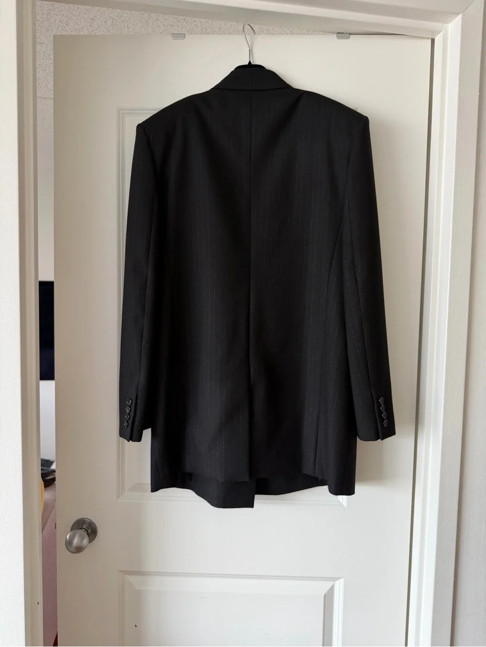 Saint Laurent Men's Black Double-Breasted Blazer